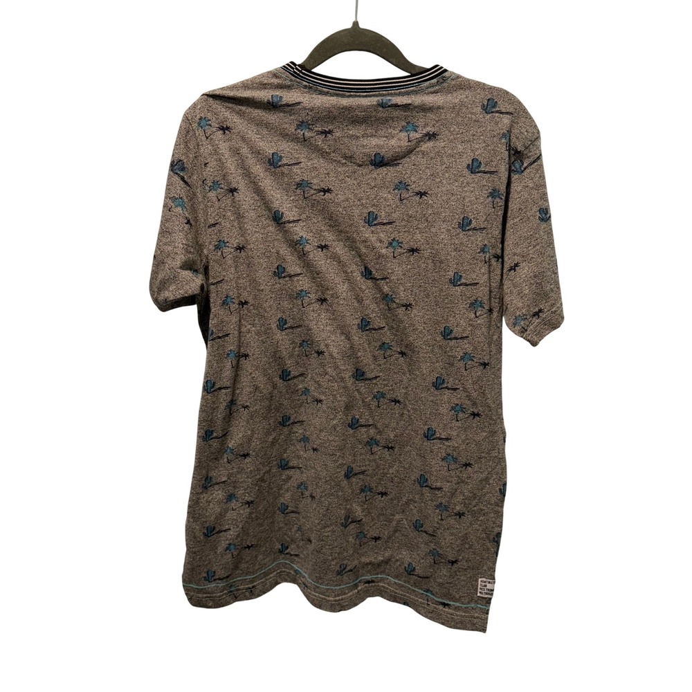 Huntington Beach BC Surf Team Mens Gray Tropical Palm Tree Cactus T-Shirt Medium